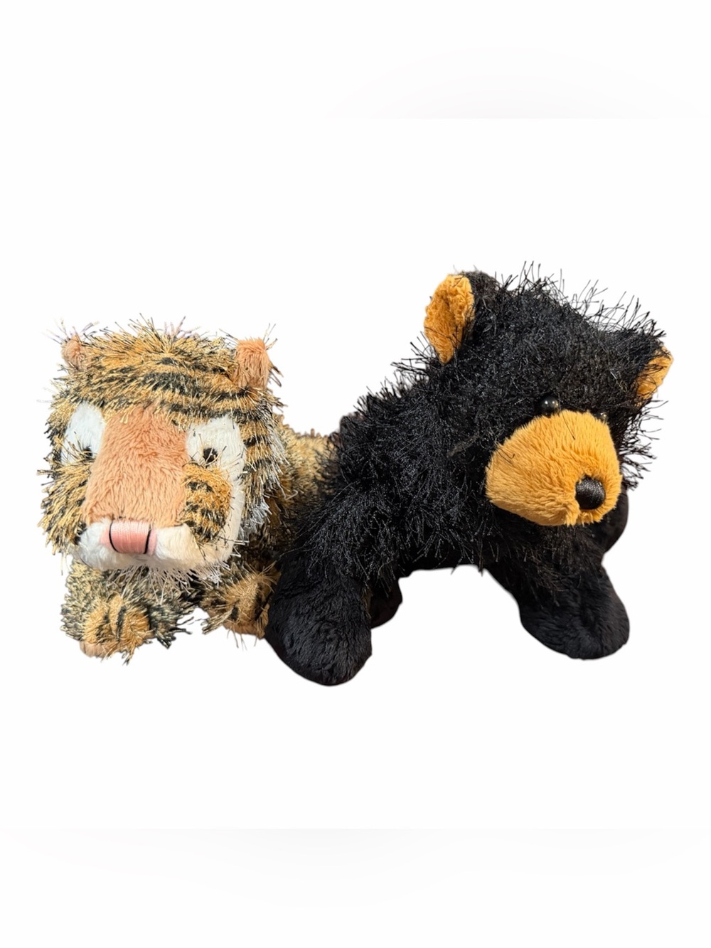 Webkinz Lot of 2: Black Bear & Striped Tiger Plush Stuffed Animals - 1 With Code
